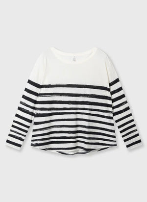 Bild in Slideshow öffnen, 10DAYS 20-773 long sleeve tee painted stripes
