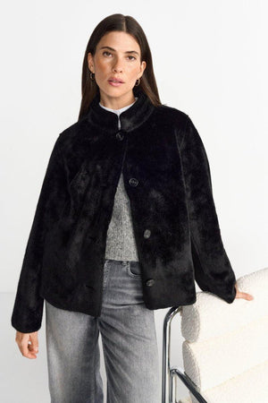 RICH ROYAL Rabbit Fake Fur Jacket