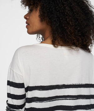 10DAYS 20-773 long sleeve tee painted stripes