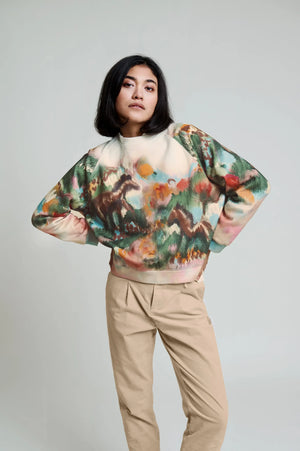 VON&ZU 3828 Sweater mit Print Abenteuer